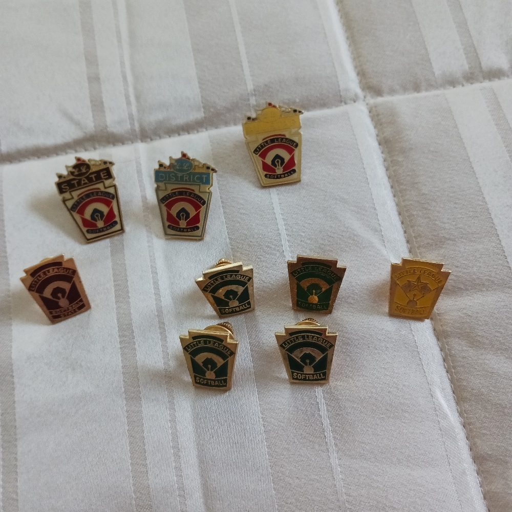 Vintage Little League Softball Pins